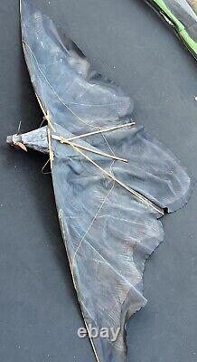 Vintage Halloween Bat Hanging Wall Decoration Kite Bat Out of Hell 6' Wide RARE