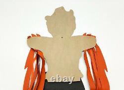 Vintage Halloween Beistle Hanging Scarecrow Original 1940s 1960s RARE / MINT