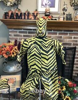 Vintage Halloween Ben Cooper Tiger Costume with Original Cardboard Mask #262 RARE