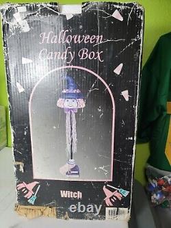 Vintage Halloween Candy Box 38 Tall Large Witch Broom And Spell Books Rare