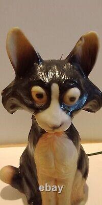Vintage Halloween Cat Blow Mold. RARE made in canada