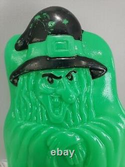 Vintage Halloween Green Witch Blow Mold Holy Grail Ultra Rare! Tabletop