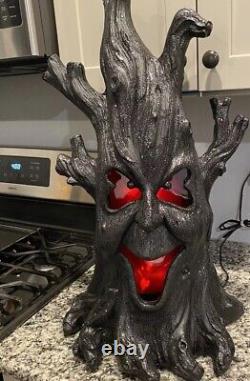 Vintage Halloween Haunted Spooky Tree Electric Rolling Flames Heavyweight Rare