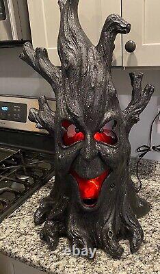 Vintage Halloween Haunted Spooky Tree Electric Rolling Flames Heavyweight Rare