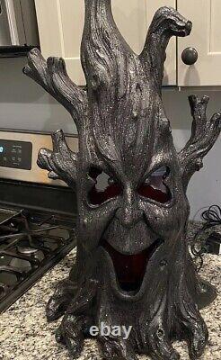 Vintage Halloween Haunted Spooky Tree Electric Rolling Flames Heavyweight Rare