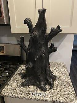 Vintage Halloween Haunted Spooky Tree Electric Rolling Flames Heavyweight Rare