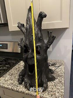 Vintage Halloween Haunted Spooky Tree Electric Rolling Flames Heavyweight Rare