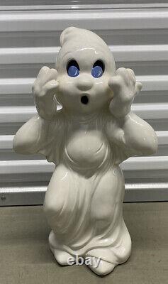 Vintage Halloween Holland Mold Ceramic Ghost Scaredy Cat Mold 21 Tall Rare