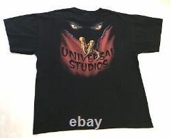 Vintage Halloween Horror Nights VI'96 Production Staff Rare Black T Shirt 2XL