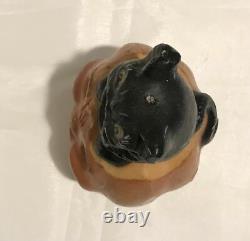 Vintage Halloween Jack O Lantern Choir Boy Black Cat 4 Wax Figure RARE As Is