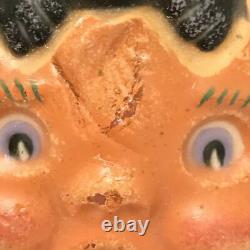 Vintage Halloween Jack O Lantern Choir Boy Black Cat 4 Wax Figure RARE As Is