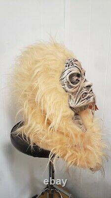 Vintage Halloween Mask Be Something Studios Shrunken Head 80s creepy Voodoo Rare