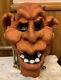 Vintage Halloween Mask Full Face Creepy Goblin Very Rare And Signed By Artist