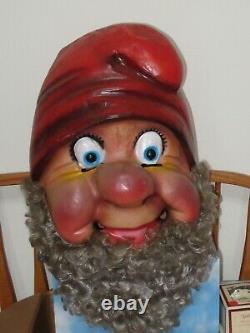 Vintage Halloween Mask Snow White Seven Dwarf RARE Huge 22 Adult