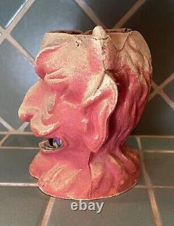 Vintage Halloween Paper Mache Pulp DEVIL Lantern RARE F. N. Burt 1930's