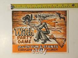 Vintage Halloween Rare HTF 1965 Witch Party Game No. 301 Special Game Company