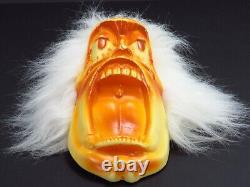 Vintage Halloween Screaming Face Blow Mold Scream Light Up Wall Hanging Monster