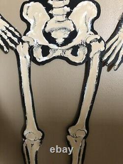 Vintage Halloween Skeleton Diecut 1950s Beistle Made In USA 52 Very Rare
