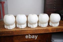 Vintage Halloween Skull Skeleton Head Blow Mold Shakers or lights 1960s RARE lot