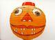 Vintage Halloween Smiling Pumpkin Honeycomb Paper Lantern 1920s 1960s Rare