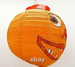 Vintage Halloween Smiling Pumpkin Honeycomb Paper Lantern 1920s 1960s RARE