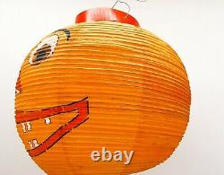 Vintage Halloween Smiling Pumpkin Honeycomb Paper Lantern 1920s 1960s RARE