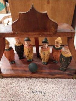 Vintage Halloween style game brownie bowling pin boy figurines RARE