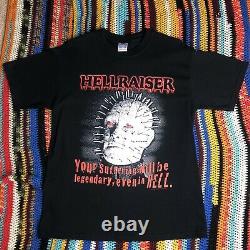 Vintage Hellraiser T-Shirt Horror Movie Halloween Clive Barker Large