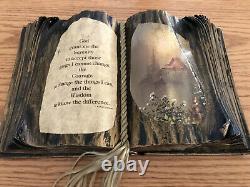Vintage Holy Bible God Grant Me Serenity Prayer Table Decor Book 12x8 Rare