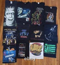 Vintage Horror Movie Shirt Lot Of 13 Gore Cult Horror Double Sided Rare