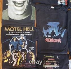 Vintage Horror Movie Shirt Lot Of 13 Gore Cult Horror Double Sided Rare