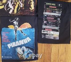 Vintage Horror Movie Shirt Lot Of 13 Gore Cult Horror Double Sided Rare