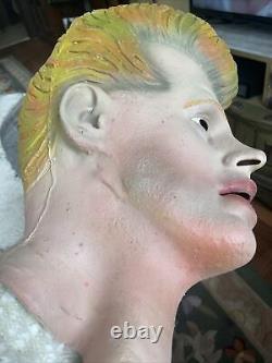 Vintage James Dean Mask Full Cover Blonde Hair Rubber Mask Rare Halloween