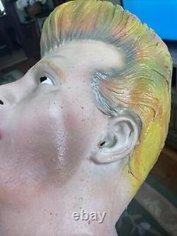 Vintage James Dean Mask Full Cover Blonde Hair Rubber Mask Rare Halloween