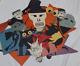 Vintage Large Lot Of Handmade Construction Paper Halloween Party Decorations