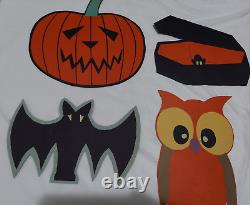 Vintage Large Lot Of Handmade Construction Paper Halloween Party Decorations