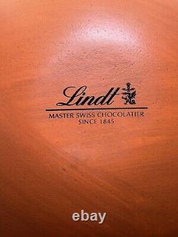 Vintage Lindt Wood Halloween Bowl with Witches And Bats Extremely Rare