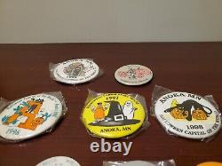 Vintage Lot of 17 Anoka, MN Halloween Capital of the World RARE Buttons Pins