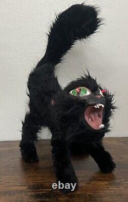 Vintage Mario Chiodo Poseable Blinking Eyes Halloween Black Demon Cat SO RARE