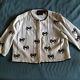 Vintage Michael Simon Beaded Spider Halloween Cardigan Sweater Rare Color Large