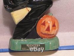 Vintage Michter's Whiskey Green Witch Decanter Rare Perfect Halloween Display