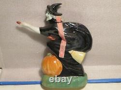 Vintage Michter's Whiskey Green Witch Decanter Rare Perfect Halloween Display