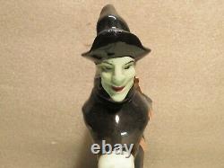 Vintage Michter's Whiskey Green Witch Decanter Rare Perfect Halloween Display