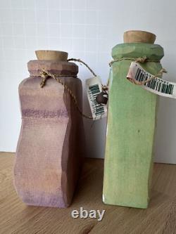 Vintage Midwest Cannon Falls Wood Potion Bottles Halloween Eye of Newt Toad Wart