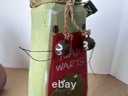 Vintage Midwest Cannon Falls Wood Potion Bottles Halloween Eye of Newt Toad Wart