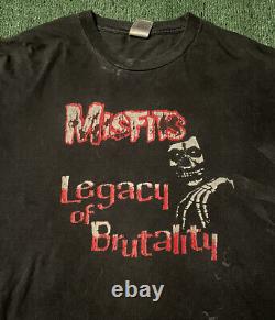Vintage Misfits Shirt Band Tee Legacy Of Brutality Nirvana Cradle Halloween RARE
