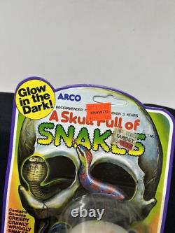 Vintage NOS 1983 ARCO A Skull Full of Snakes Halloween Horror Toy VERY RARE! #3