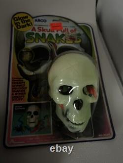 Vintage NOS 1983 ARCO A Skull Full of Snakes Halloween Horror Toy VERY RARE! #3
