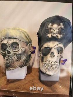 Vintage NOS rare tagged illusive concepts pirate skull lot halloween masks