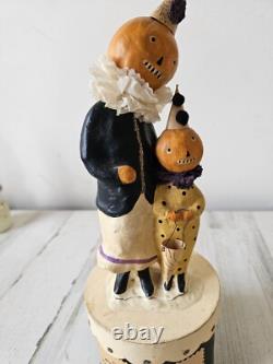 Vintage Nicole sayre RARE trick treat Midwest Halloween pumpkin container decor